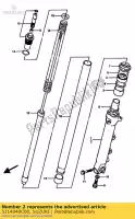 5114040C00, Suzuki, tube, lh extérieur suzuki gsx r 1100 1989 1990, Nouveau