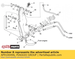 Aprilia AP9100496, Przedmuch rur, OEM: Aprilia AP9100496