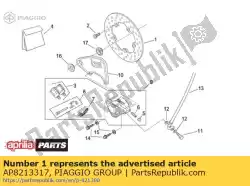 Qui puoi ordinare disco freno posteriore da Piaggio Group , con numero parte AP8213317: