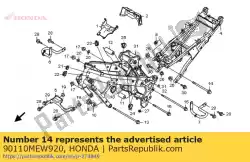 Here you can order the bolt, flange, 12x205 from Honda, with part number 90110MEW920: