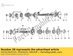 Tutaj możesz zamówić rynna od Piaggio Group , z numerem części GU32202010:
