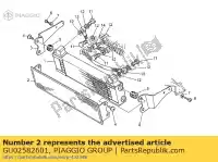 GU02582601, Piaggio Group, proteção do refrigerador de água moto-guzzi daytona rs sport corsa sport iniezione v 1000 1100 1996 1997 1998, Novo