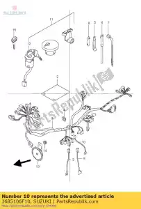 suzuki 3685106F10 draad, brandstoftank - Onderkant