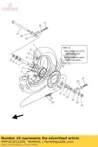 yamaha 944181652200 aro (1,85-16) (4lb) - Lado inferior