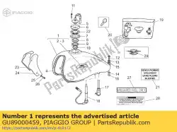 Aquí puede pedir tanque de combustible pizarra negro de Piaggio Group , con el número de pieza GU89000459: