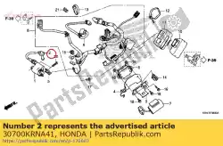 Here you can order the cap assy., noise suppress from Honda, with part number 30700KRNA41: