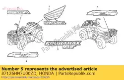 Ici, vous pouvez commander le aucune description disponible pour le moment auprès de Honda , avec le numéro de pièce 87126HN7U00ZD: