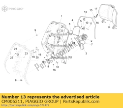 Aprilia CM006311, Imballaggio con patta, OEM: Aprilia CM006311