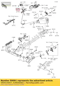 kawasaki 590910007 polia zx1000d6f - Lado inferior