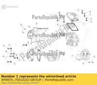 849855, Piaggio Group, hoofddeksel aprilia  mana na zd4rc000, zd4rca00, zd4rc001, zd4rcc00 zd4rcb00, zd4rcc01, zd4rce00 850 2007 2008 2009 2010 2011 2016, Nieuw