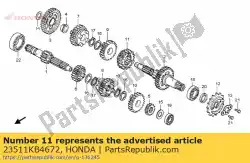 Qui puoi ordinare ingranaggio, parte superiore contralbero (2 da Honda , con numero parte 23511KB4672: