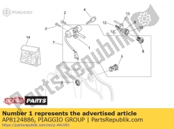 Aprilia AP8124886, Interruptor principal - bloqueio de direção, OEM: Aprilia AP8124886