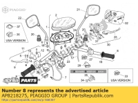 AP8218275, Aprilia, paio di impugnature, nero, Nuovo