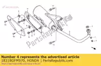 18318GFM970, Honda, protetor a, silencioso honda nhx 110 2008 2009 2010 2011 2012 2013, Novo