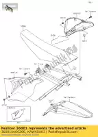 360010660266, Kawasaki, 01 couvercle-côté,g,b.blanc kawasaki  450 2019 2020, Nouveau