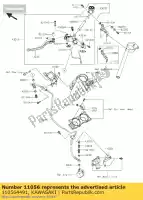 110564491, Kawasaki, beugel, throbo. houder zx1000n kawasaki h2 h2r 1000 2015, Nieuw