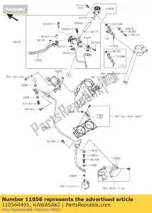 kawasaki 110564491 soporte, throbo. soporte zx1000n - Lado inferior