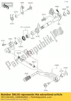 391100306, Kawasaki, tirante asta klz1000acf kawasaki  klz 1000 2012 2013 2014 2015 2016 2017 2018, Nuovo