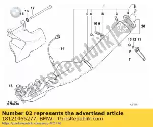 bmw 18121465277 tapa del tubo de escape - nirosta - Lado inferior