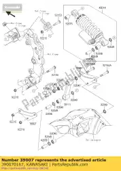 Ici, vous pouvez commander le accoudoir, dos horizontal zx100 auprès de Kawasaki , avec le numéro de pièce 390070167: