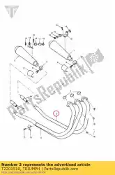 header assy van Triumph, met onderdeel nummer T2201510, bestel je hier online: