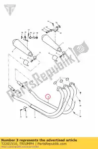 triumph T2201510 header assy - Onderkant