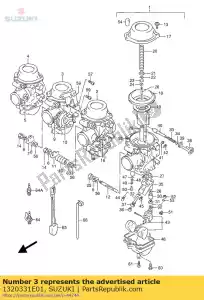 suzuki 1320331E01 carburateur, mr - La partie au fond