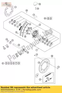 ktm 00050000963 zestaw szprych tylnych '19 - Dół