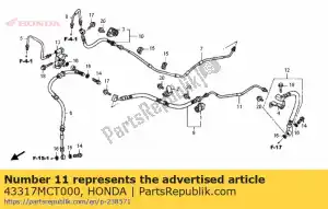 honda 43317MCT000 pipe g, rr. freno - Il fondo