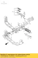 4353038A00, Suzuki, repose-pieds bar fr suzuki vs 750 1985 1986, Nouveau