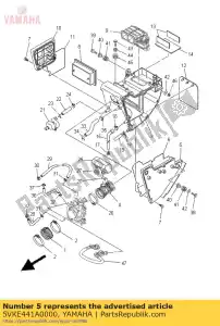 yamaha 5VKE441A0000 tampa, caixa de limpeza 1 - Lado inferior