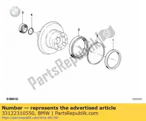 bmw 33122310550 shim - 0,600mm - Bottom side