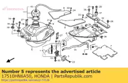 Aqui você pode pedir o comp tanque, combustível em Honda , com o número da peça 17510HN6A50: