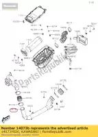 14073Y020, Kawasaki, 01 duto, entrada kawasaki  700 2019 2020 2021, Novo