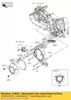 140910970, Kawasaki, deksel, katrol vn1700c9f kawasaki vn vulcan 1700 2009 2010 2011 2012 2013 2014 2015 2016, Nieuw