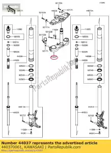 Kawasaki 440370061 houder-vork onder - Onderkant