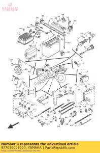 yamaha 977026002500 parafuso, batendo - Lado inferior