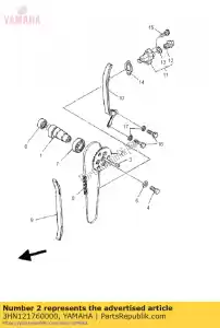 yamaha 3HN121760000 pignon, chaîne à cames - La partie au fond