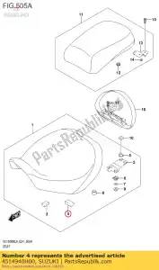 Suzuki 4514940H00 almofada - Lado inferior