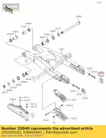 330400020, Kawasaki, Verstelketting, rechts kawasaki kx  m f klx r kx125 kx250 kx250f kx450f klx450r klx450 kx450 125 450 250 , Nieuw