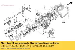Ici, vous pouvez commander le composition de tambour, changement de vitesse auprès de Honda , avec le numéro de pièce 24310MCS000:
