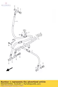 suzuki 5924044H00 hose comp,front - Bottom side