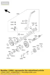 kawasaki 130611487 boss,kick pedal kdx200-h1 - Bottom side