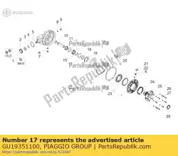 Qui puoi ordinare rondella di sicurezza da Piaggio Group , con numero parte GU19351100: