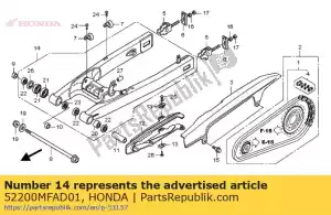 Honda 52200MFAD01 swingarm sub assy., rr. - Lado inferior