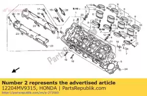 honda 12204MV9315 guia, válvula (os) - Lado inferior