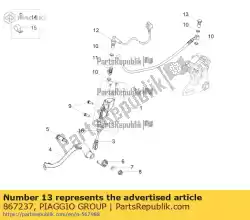 Qui puoi ordinare bocchettone per tubo olio da Piaggio Group , con numero parte 867237: