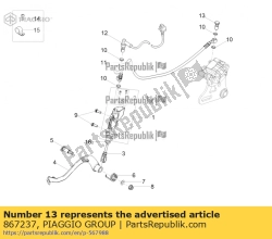 Aprilia 867237, Union de tuyau d'huile, OEM: Aprilia 867237