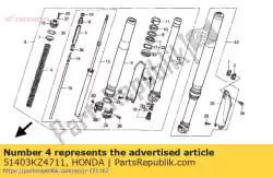 Ici, vous pouvez commander le printemps, fr. Fourche (kayaba) (4. 02n / mm, 0. 41kgf / mm) auprès de Honda , avec le numéro de pièce 51403KZ4711: