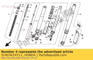 honda 51403KZ4711 printemps, fr. fourche (kayaba) (4.02n / mm, 0.41kgf / mm) - La partie au fond